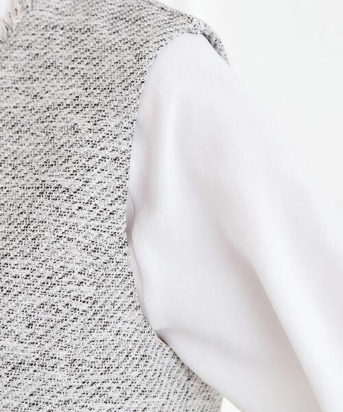 grove（グローブ）の「【手洗いOK】ツイードペプラムジレ（ベスト・レディース・ブラック系3/ネイビー・02/03/04/05/01）」の18枚目の写真