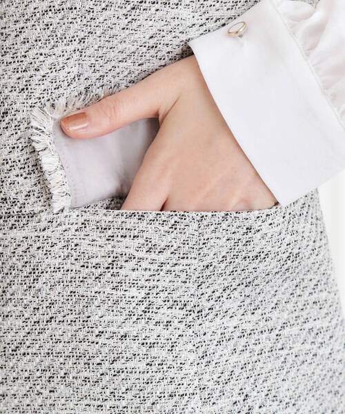 grove（グローブ）の「【手洗いOK】ツイードペプラムジレ（ベスト・レディース・ブラック系3/ネイビー・02/03/04/05/01）」の19枚目の写真