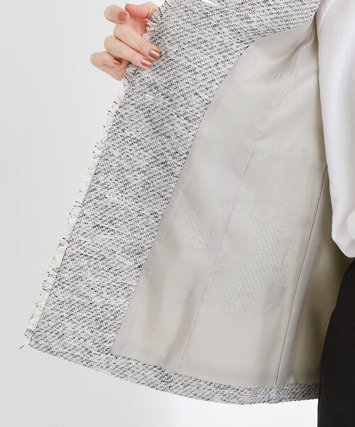 grove（グローブ）の「【手洗いOK】ツイードペプラムジレ（ベスト・レディース・ブラック系3/ネイビー・02/03/04/05/01）」の21枚目の写真