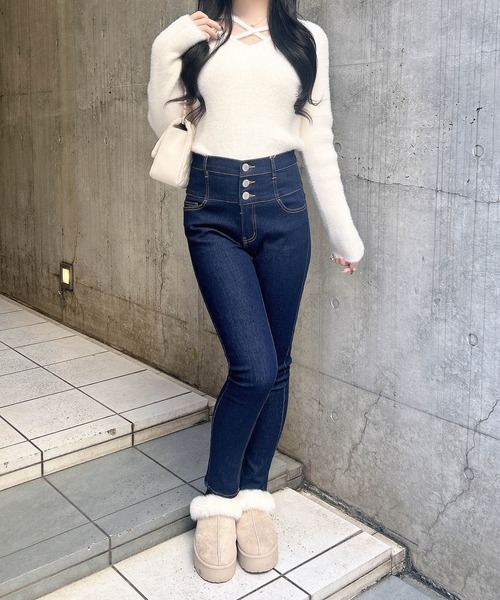 INGNI(イング)の「【WEB限定】ハイウエストスキニーデニムパンツ(デニムパンツ・レディース・ブルー系その他4/インディゴブルー・S/M)」の7枚目の写真