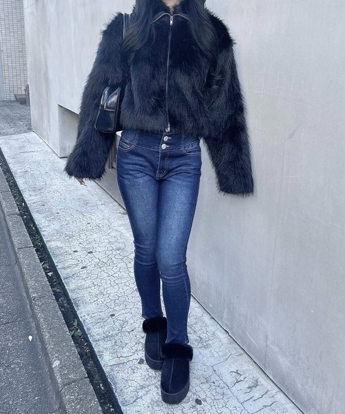 INGNI(イング)の「【WEB限定】ハイウエストスキニーデニムパンツ(デニムパンツ・レディース・ブルー系その他4/インディゴブルー・S/M)」の14枚目の写真