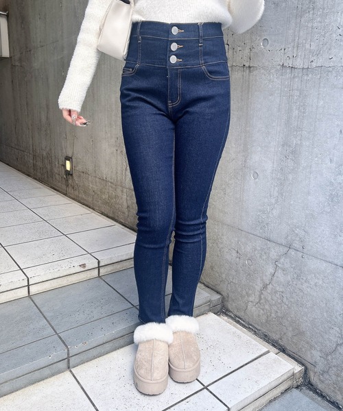 INGNI(イング)の「【WEB限定】ハイウエストスキニーデニムパンツ(デニムパンツ・レディース・ブルー系その他4/インディゴブルー・S/M)」の21枚目の写真