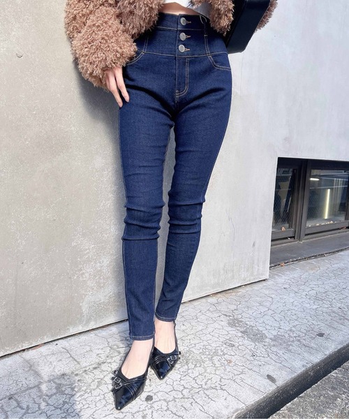 INGNI(イング)の「【WEB限定】ハイウエストスキニーデニムパンツ(デニムパンツ・レディース・ブルー系その他4/インディゴブルー・S/M)」の15枚目の写真