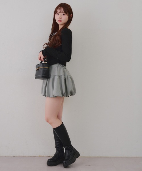2026SS】マルチwayトップス+バルーンミニスカートセットアップ