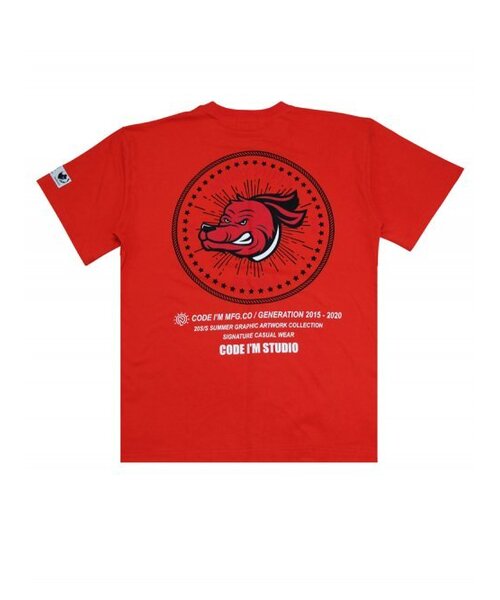 CODE I'M(コードアイエム)の「エンガリーパピーシリーズ3プリントオーバーサイズ半袖Tシャツオレンジ(Tシャツ/カットソー・メンズ・その他・LARGE/MEDIUM)」の1枚目の写真