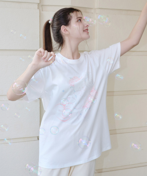 ALKI ALKA(アルキアルカ)の「AK Graphic T-Shirt (1color)(Tシャツ/カットソー・レディース・ホワイト・FREE)」の2枚目の写真