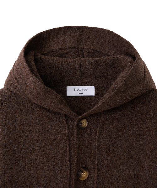 HOOVES（フーブス）の「Hooded Button Knit Cardigan [Brown]（カーディガン/ボレロ・メンズ・その他・X-LARGE/MEDIUM/LARGE）」の3枚目の写真