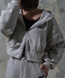Mavie..7（メヴィセットゥ）の「【Mavie..7】スタッズ付裏毛パーカー（パーカー）」