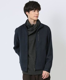 m.f.editorial（エムエフエディトリアル）の「＊【ストレッチ 裏地付き ハンドウォッシャブル】m.f.エディトリアルメンズ サキソニー スタンド ジップアウター（ブルゾン）」