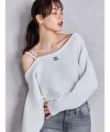 GYDA | Symmetry GYDAワンショルチェーンニットトップス(ニット/セーター)