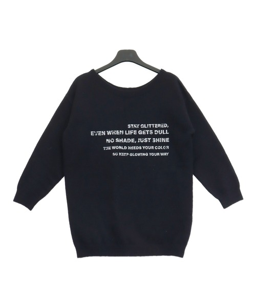 ANAP（アナップ）の「ロゴ プリント チュニック ニット ワンピース（ワンピース・レディース・アイボリー/ブラック・F）」の16枚目の写真