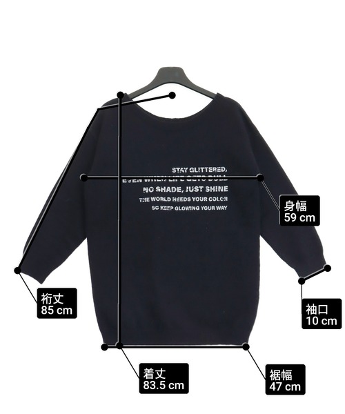 ANAP（アナップ）の「ロゴ プリント チュニック ニット ワンピース（ワンピース・レディース・アイボリー/ブラック・F）」の22枚目の写真