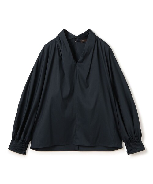 TOMORROWLAND collection(トゥモローランドコレクション)の「ストレッチブロード ドルマンパフブラウス(シャツ/ブラウス・レディース・ネイビー/ホワイト/ブルー・36)」の1枚目の写真
