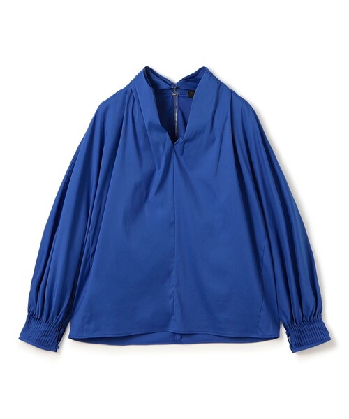 TOMORROWLAND collection(トゥモローランドコレクション)の「ストレッチブロード ドルマンパフブラウス(シャツ/ブラウス・レディース・ネイビー/ホワイト/ブルー・36)」の3枚目の写真