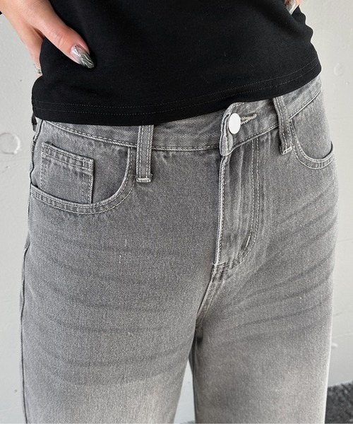 LVEU.（ラブユ.）の「【LVEU.】グレーストレートデニム / ボトムス デニム パンツ グレー ストレート シンプル 色落ち ヴィンテージ ZOZOTOWN限定（デニムパンツ・レディース・グレー・FREE）」の13枚目の写真