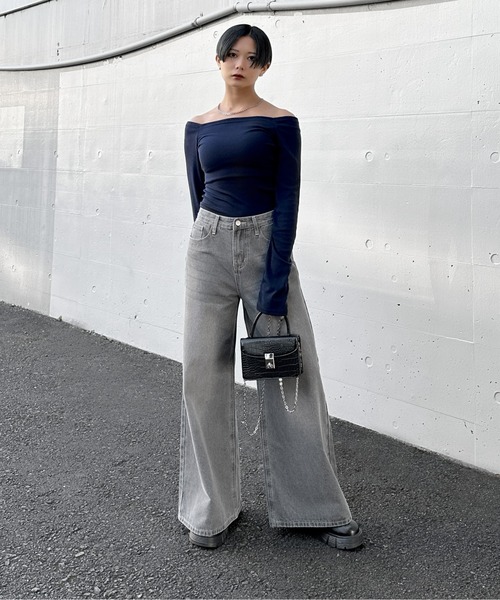 LVEU.（ラブユ.）の「【LVEU.】グレーストレートデニム / ボトムス デニム パンツ グレー ストレート シンプル 色落ち ヴィンテージ ZOZOTOWN限定（デニムパンツ・レディース・グレー・FREE）」の10枚目の写真