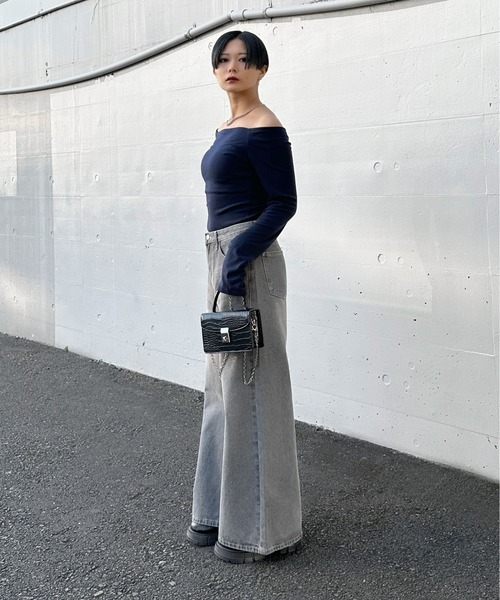 LVEU.（ラブユ.）の「【LVEU.】グレーストレートデニム / ボトムス デニム パンツ グレー ストレート シンプル 色落ち ヴィンテージ ZOZOTOWN限定（デニムパンツ・レディース・グレー・FREE）」の11枚目の写真