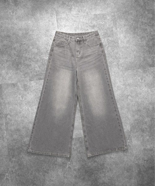 LVEU.（ラブユ.）の「【LVEU.】グレーストレートデニム / ボトムス デニム パンツ グレー ストレート シンプル 色落ち ヴィンテージ ZOZOTOWN限定（デニムパンツ・レディース・グレー・FREE）」の22枚目の写真