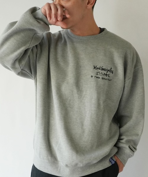 RiNc (リンク)の「【 MARK GONZALES 】 I Love NYC グラフィック バックスウェット(スウェット・メンズ・杢グレー/ブラック/ホワイト・M/L/XL)」の8枚目の写真
