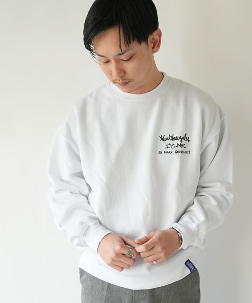 RiNc (リンク)の「【 MARK GONZALES 】 I Love NYC グラフィック バックスウェット(スウェット・メンズ・杢グレー/ブラック/ホワイト・M/L/XL)」の4枚目の写真