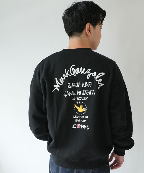 RiNc (リンク)の「【 MARK GONZALES 】 I Love NYC グラフィック バックスウェット(スウェット・メンズ・杢グレー/ブラック/ホワイト・M/L/XL)」の6枚目の写真