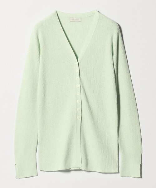 green label relaxing（グリーンレーベルリラクシング）の「リブ ニット Vネック カーディガン ウォッシャブル（カーディガン/ボレロ・レディース・オフホワイト/ブラック/ライム・FREE）」の21枚目の写真