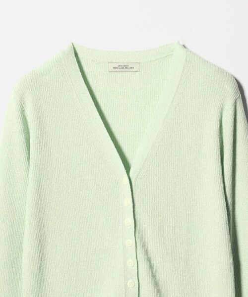 リブ ニット Vネック カーディガン ウォッシャブル（カーディガン