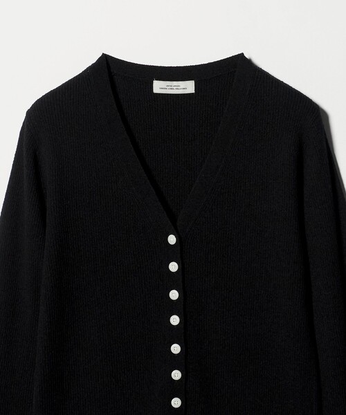 green label relaxing（グリーンレーベルリラクシング）の「リブ ニット Vネック カーディガン ウォッシャブル（カーディガン/ボレロ・レディース・オフホワイト/ブラック/ライム・FREE）」の15枚目の写真