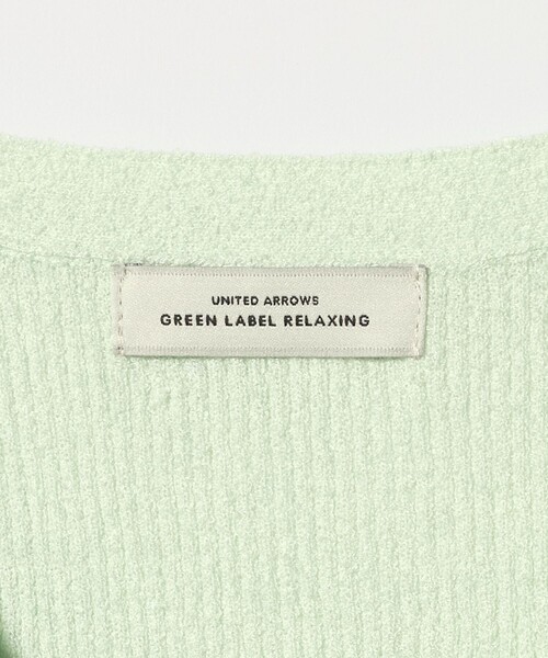 green label relaxing（グリーンレーベルリラクシング）の「リブ ニット Vネック カーディガン ウォッシャブル（カーディガン/ボレロ・レディース・オフホワイト/ブラック/ライム・FREE）」の17枚目の写真