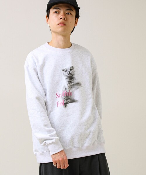 GLOSTER（グロスター）の「【MY PET】クルーネックプリントスウェット（スウェット・メンズ・グレー系その他2/ブラック系その他2/グレー系その他/ブラック系その他3/ブラック系その他4/ブラック系その他/グレー系その他4/グレー系その他3・M/S/L）」の7枚目の写真