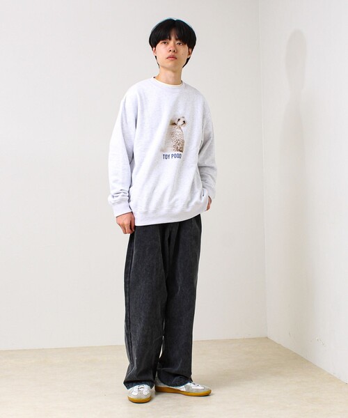 GLOSTER（グロスター）の「【MY PET】クルーネックプリントスウェット（スウェット・メンズ・グレー系その他2/ブラック系その他2/グレー系その他/ブラック系その他3/ブラック系その他4/ブラック系その他/グレー系その他4/グレー系その他3・M/S/L）」の12枚目の写真