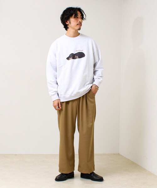 GLOSTER（グロスター）の「【MY PET】クルーネックプリントスウェット（スウェット・メンズ・グレー系その他2/ブラック系その他2/グレー系その他/ブラック系その他3/ブラック系その他4/ブラック系その他/グレー系その他4/グレー系その他3・M/S/L）」の14枚目の写真