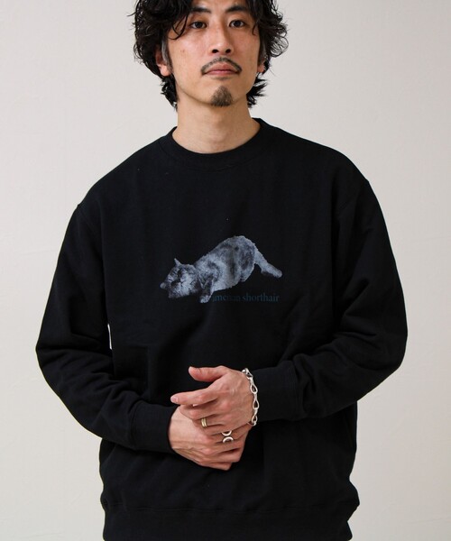GLOSTER（グロスター）の「【MY PET】クルーネックプリントスウェット（スウェット・メンズ・グレー系その他2/ブラック系その他2/グレー系その他/ブラック系その他3/ブラック系その他4/ブラック系その他/グレー系その他4/グレー系その他3・M/S/L）」の17枚目の写真