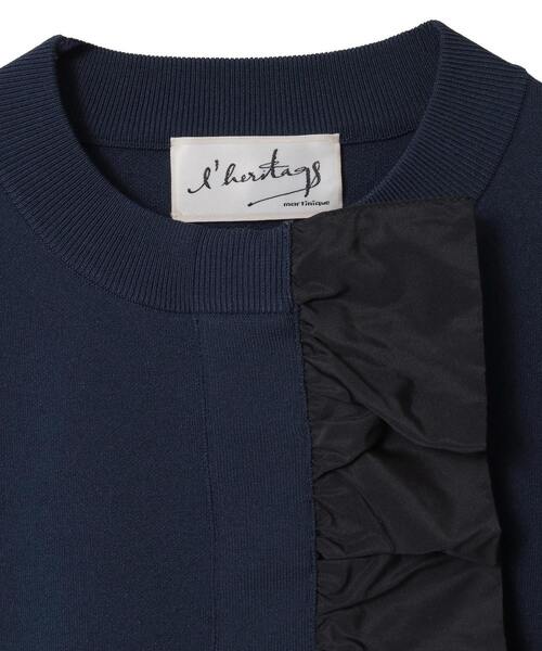 martinique（マルティニーク）の「《追加》【l’heritage martinique/レリタージュ マルティニーク】タフタフリルカーディガン（カーディガン/ボレロ・レディース・アイボリー/ブラック/ネイビー・FREE）」の13枚目の写真