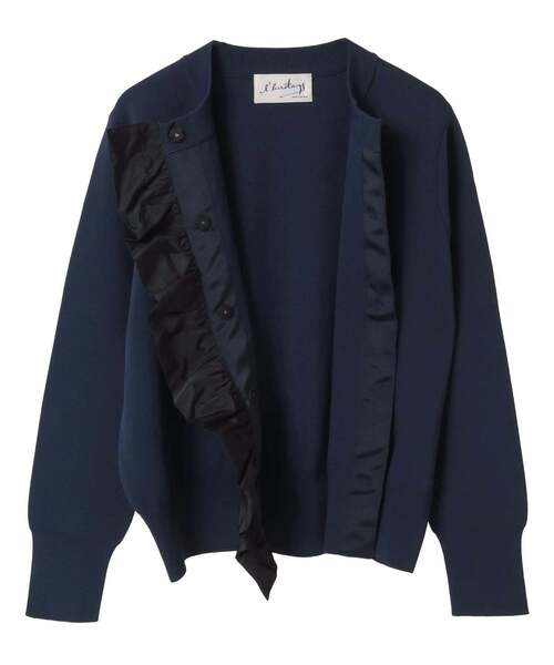 martinique（マルティニーク）の「《追加》【l’heritage martinique/レリタージュ マルティニーク】タフタフリルカーディガン（カーディガン/ボレロ・レディース・アイボリー/ブラック/ネイビー・FREE）」の10枚目の写真