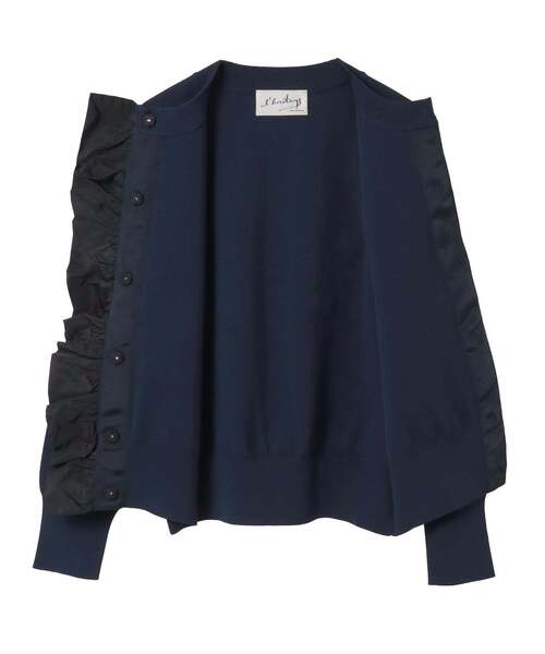 martinique（マルティニーク）の「《追加》【l’heritage martinique/レリタージュ マルティニーク】タフタフリルカーディガン（カーディガン/ボレロ・レディース・アイボリー/ブラック/ネイビー・FREE）」の9枚目の写真