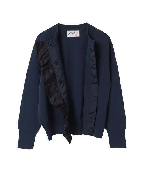 martinique（マルティニーク）の「《追加》【l’heritage martinique/レリタージュ マルティニーク】タフタフリルカーディガン（カーディガン/ボレロ・レディース・アイボリー/ブラック/ネイビー・FREE）」の7枚目の写真