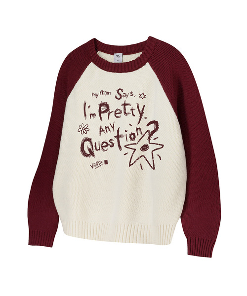 VENHIT(ベンヒット)の「QUESTION レグランニット(ニット/セーター・レディース・ブラック/ネイビー/バーガンディー・MEDIUM/LARGE/X-LARGE)」の3枚目の写真
