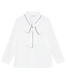 TOKYO SHIRTS | シルキーサテン 配色リボンタイ ブラウス(シャツ/ブラウス)