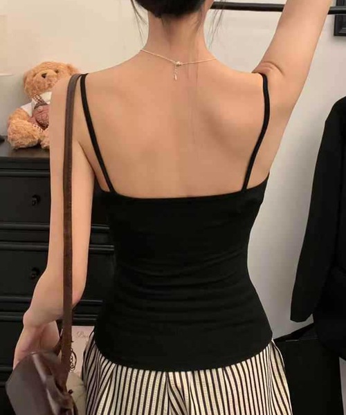 Lace Ladies(レースレディース)の「フロント ギャザー 配レース カップ付き キャミソール(キャミソール・レディース・グレー/ブラック/ホワイト/ピンク/ブラウン・FREE)」の20枚目の写真