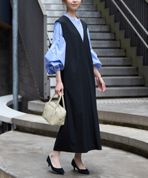 SLOBE IENA（スローブイエナ）の「《WEB限定 追加》TR Vネックジャンパースカート（ワンピース）」