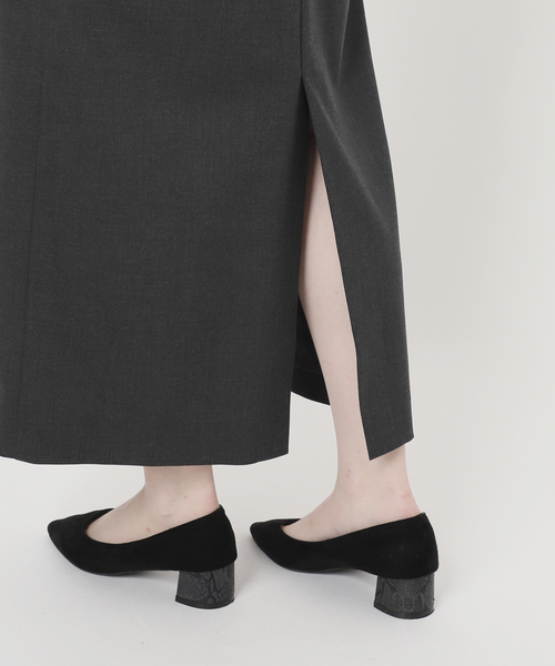 SLOBE IENA（スローブイエナ）の「《WEB限定/追加》TR Vネックジャンパースカート（ワンピース・レディース・チャコールグレー/ブラック・FREE）」の18枚目の写真