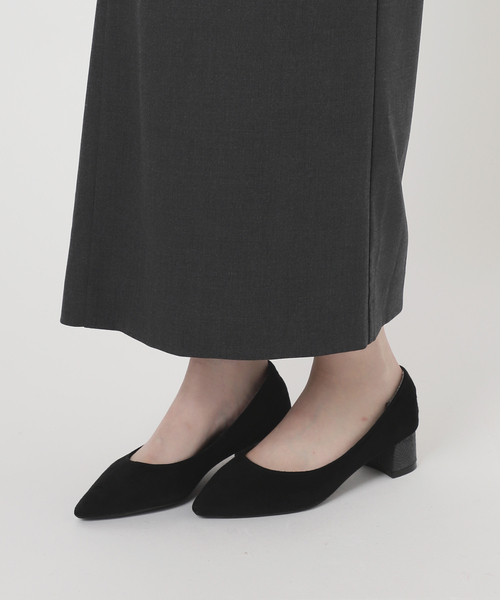 SLOBE IENA（スローブイエナ）の「《WEB限定/追加》TR Vネックジャンパースカート（ワンピース・レディース・チャコールグレー/ブラック・FREE）」の7枚目の写真