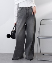 デニムパンツ（ブラック/黒色系・ビジュー）ファッション通販 - ZOZOTOWN