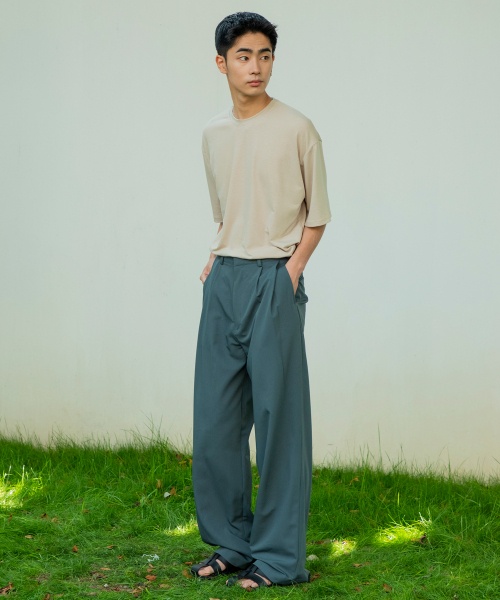 SIGNATURE（シグネチャ）の「ダブルタックワイドスラックス[グリーン]（スラックス・レディース・その他・S/M）」の16枚目の写真