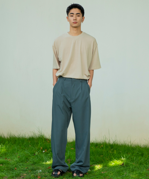 SIGNATURE（シグネチャ）の「ダブルタックワイドスラックス[グリーン]（スラックス・レディース・その他・S/M）」の12枚目の写真