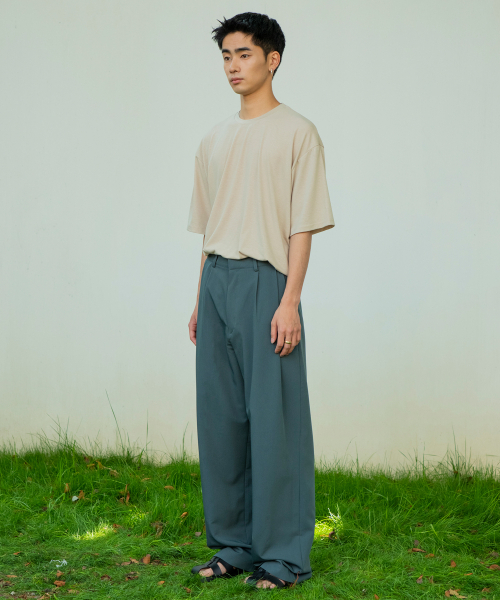 SIGNATURE（シグネチャ）の「ダブルタックワイドスラックス[グリーン]（スラックス・レディース・その他・S/M）」の17枚目の写真