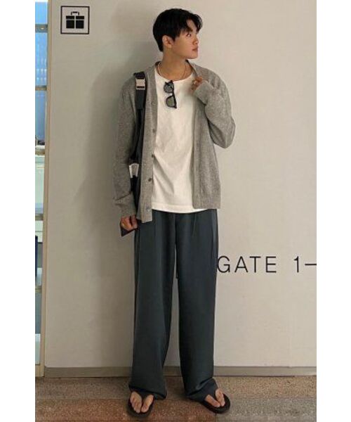 SIGNATURE（シグネチャ）の「ダブルタックワイドスラックス[グリーン]（スラックス・レディース・その他・S/M）」の4枚目の写真