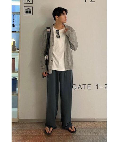 SIGNATURE（シグネチャ）の「ダブルタックワイドスラックス[グリーン]（スラックス・レディース・その他・S/M）」の8枚目の写真