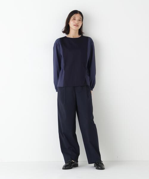 human woman(ヒューマンウーマン)の「◆TRチェックタックワイドテーパードパンツ(その他パンツ・レディース・ダークインディゴブルー/ブラック系その他3・MEDIUM)」の9枚目の写真